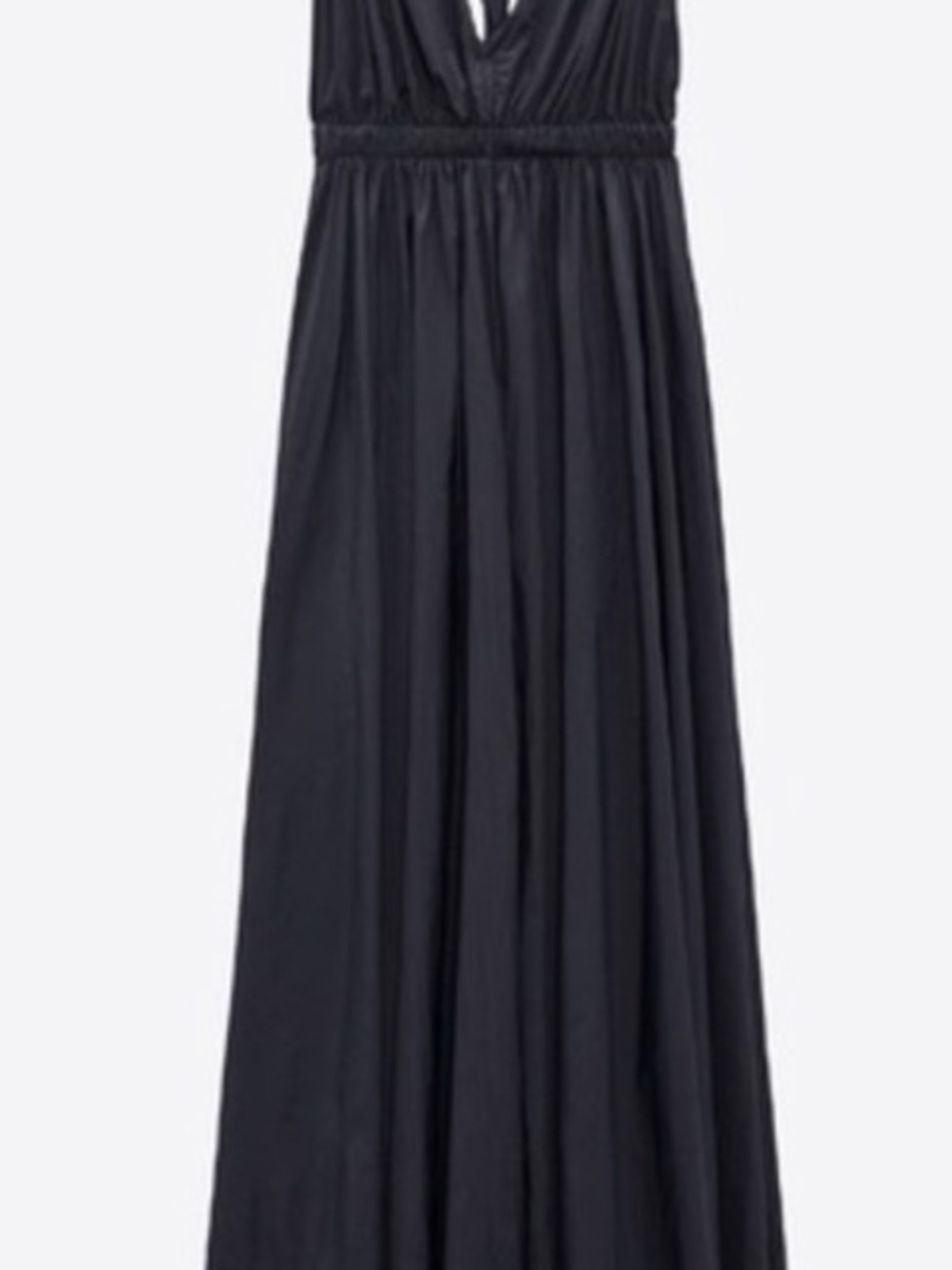 ZARA NWT WOMAN LONG NYLON DRESS NAVY BLUE SIZE S 7599/041